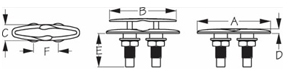 Sea Dog Pull-Up Cleat Dimensions Sea Dog Pull-Up Cleat Dimensions
